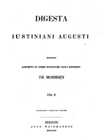 CopertinaDigesta Iustiniani Augusti II